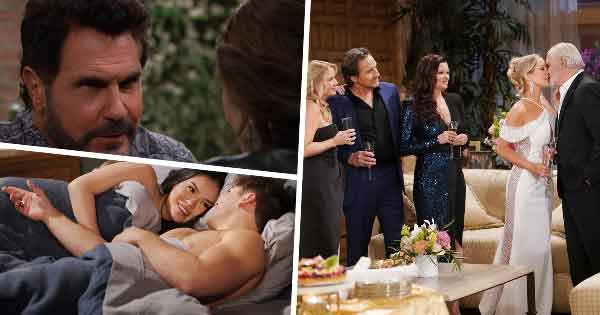 B&B Week of February 5, 2024: Eric and Donna were married in a surprise ceremony. Poppy told Bill he wasn't Luna's dad. A mints mix-up landed Luna in Zende's bed.